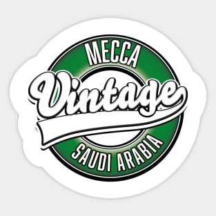 Mecca saudi arabia vintage logo Sticker